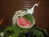 Carving: Paradiesvogel auf Wassermelone / Карвинг: райская птица на арбузе