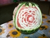 Carving: Wassermelonen-Rose /  Карвинг: роза из арбуза